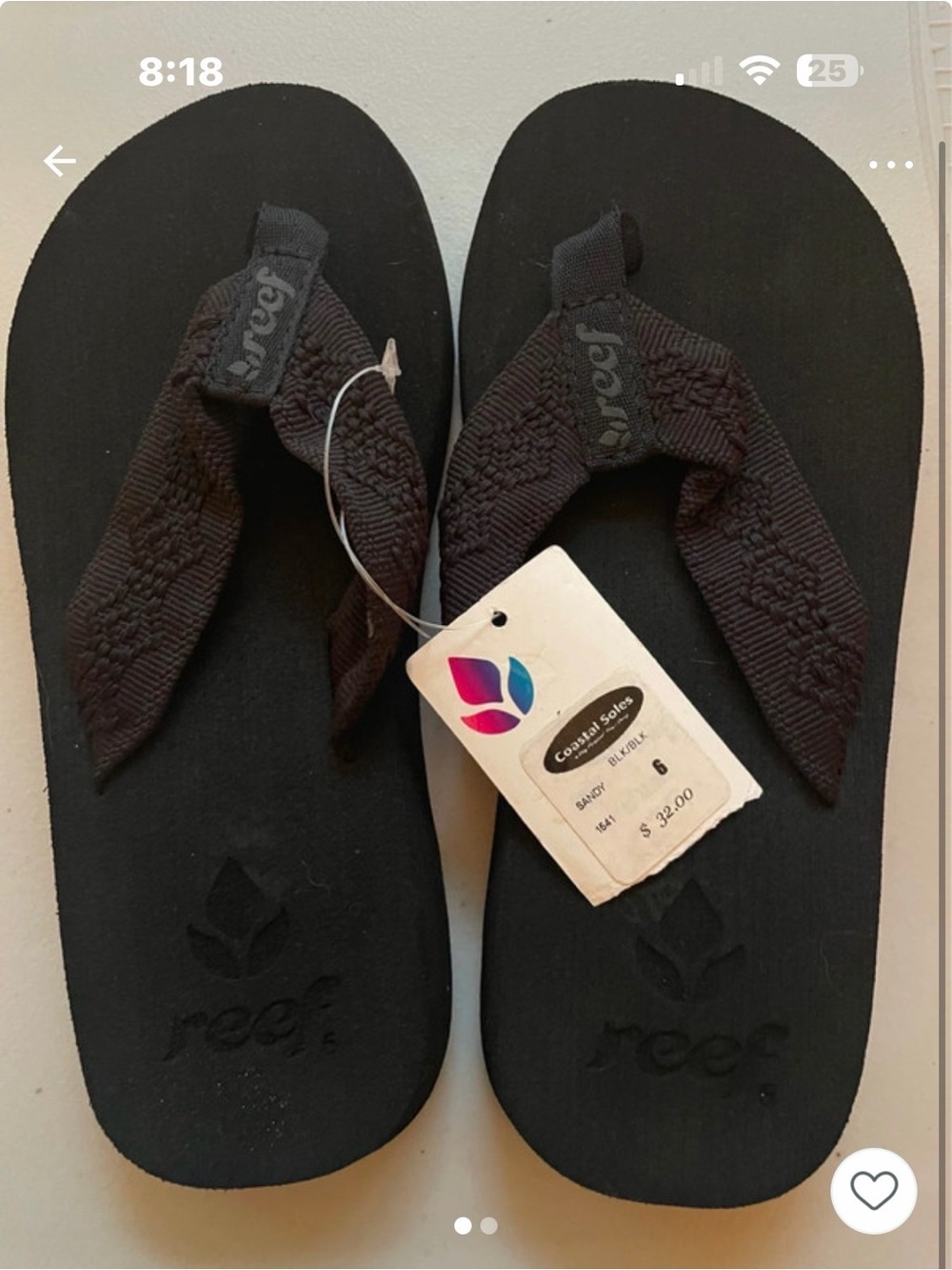 Reef Black Woven Strap Sandy Sandals